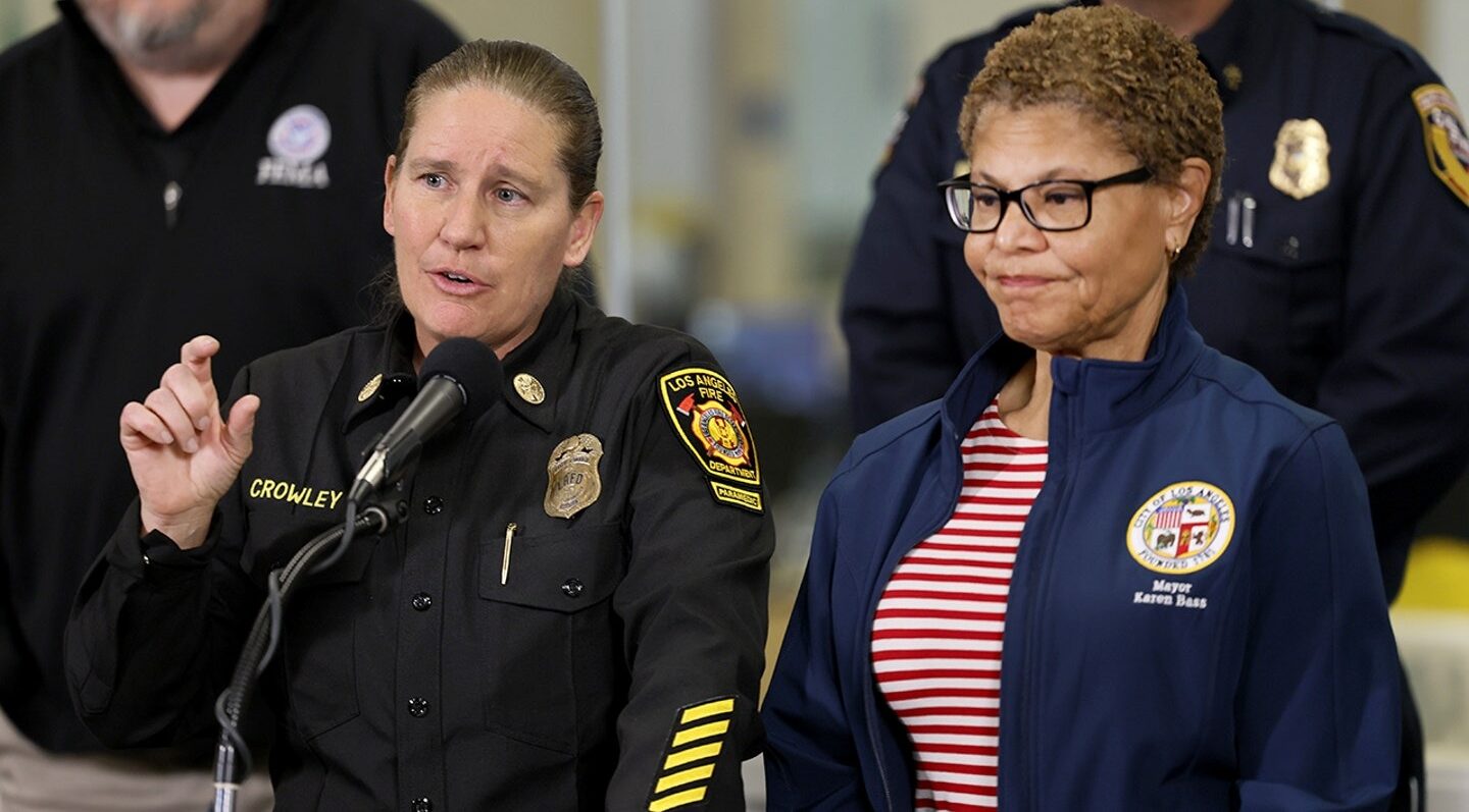 Ex-LA fire chief lodges claim against city, accusing mayor Karen Bass of ‘smear campaign’